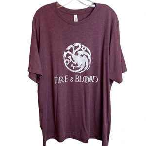 GAME‎ of thrones, House Targaryen, “Fire and Blood” graphic T-shirt.